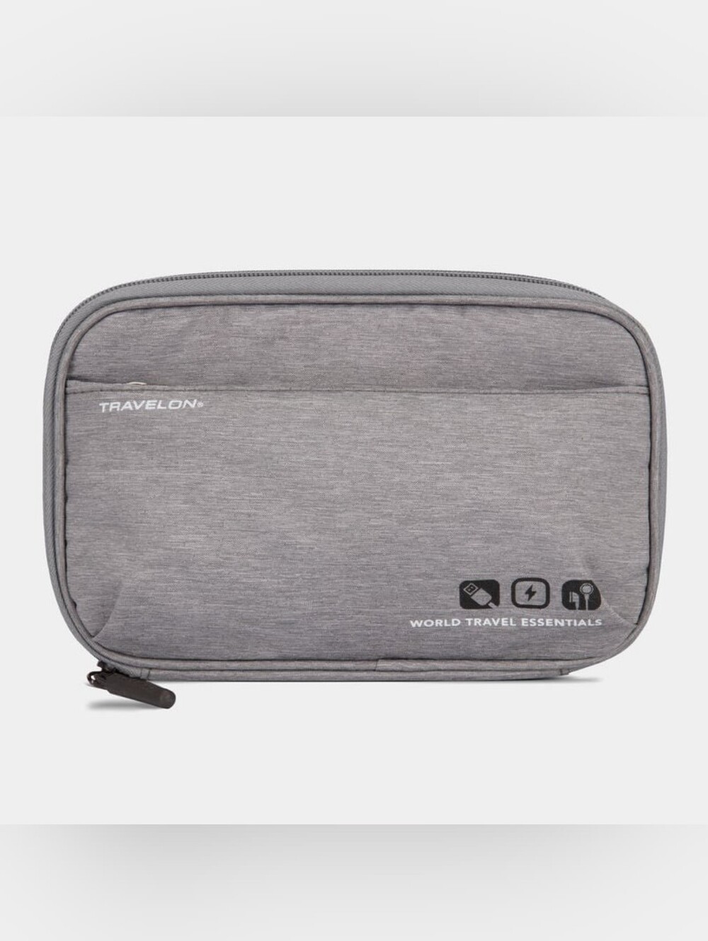 Travelon World Travel Essentials Organizer Pack Bag Heather Grey NWOT